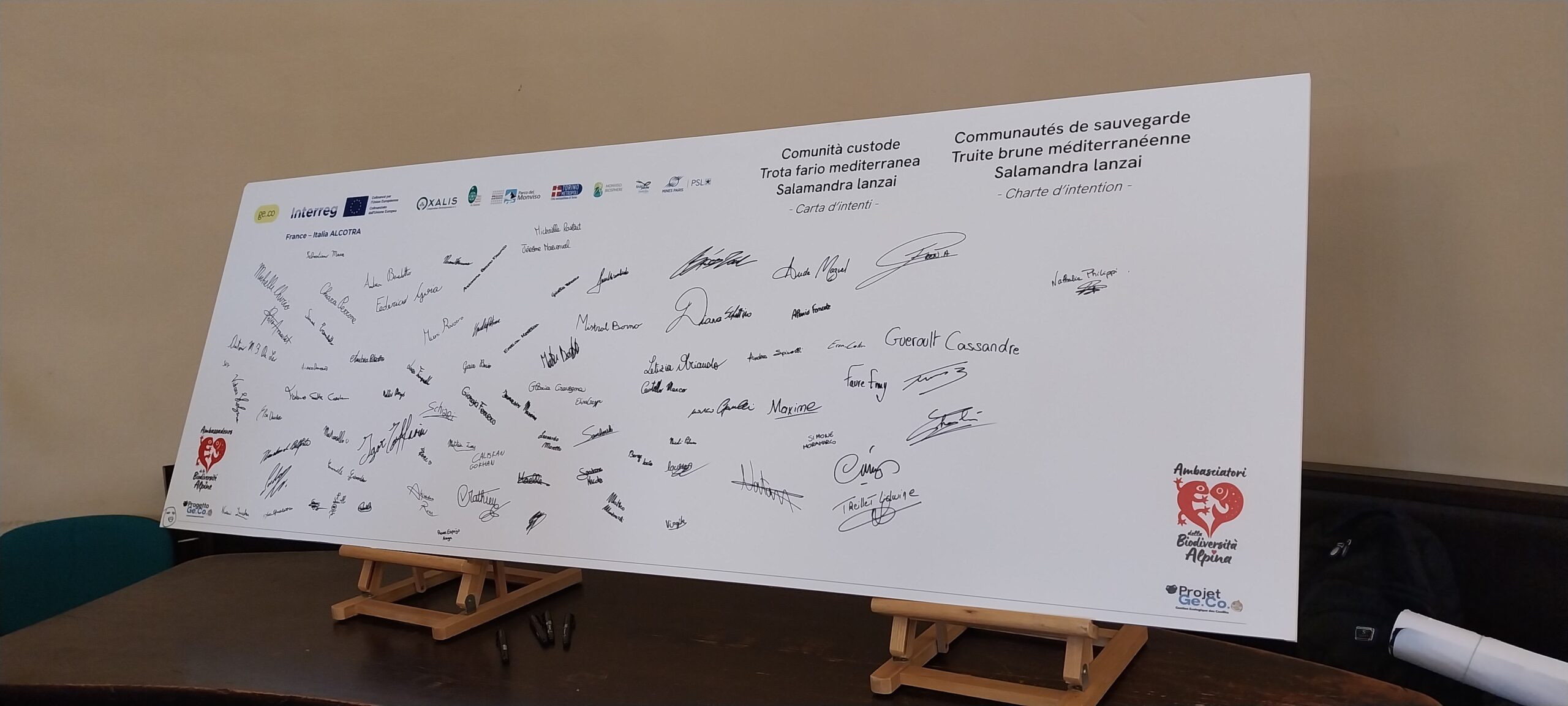 Rencontre à Torre Pellice et signature de la charte de sauvegarde de la Truite fario méditerranéenne et de la Salamandre de Lanza